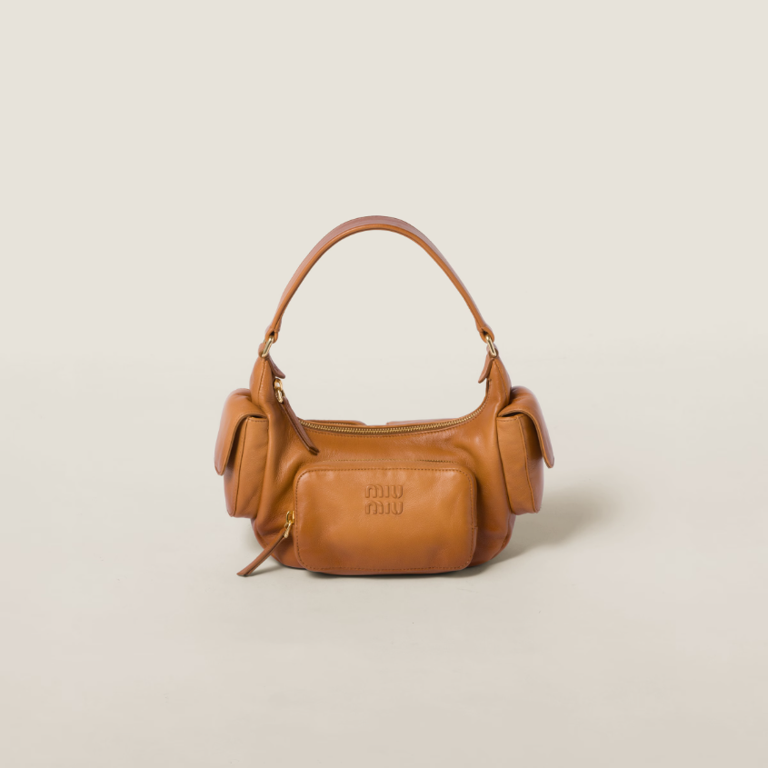 Nappa leather pocket bag