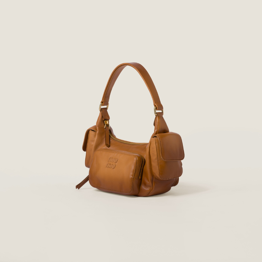 Nappa leather pocket bag