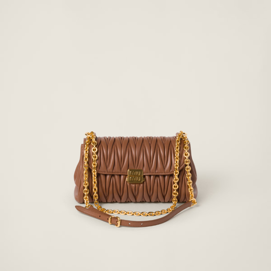 Matelassé nappa leather shoulder bag