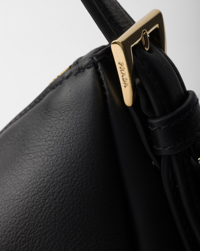 Prada aimée large leather shoulder bag