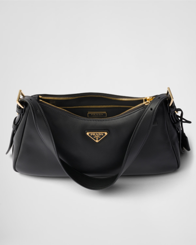 Prada aimée medium leather shoulder bag