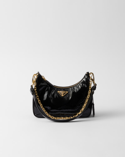 Prada re-edition naplak patent leather mini-bag