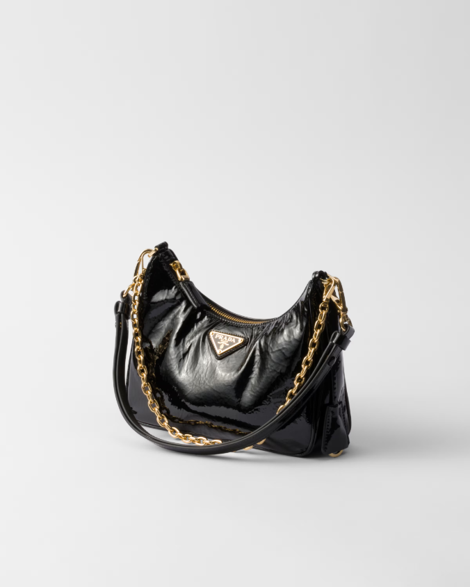 Prada re-edition naplak patent leather mini-bag