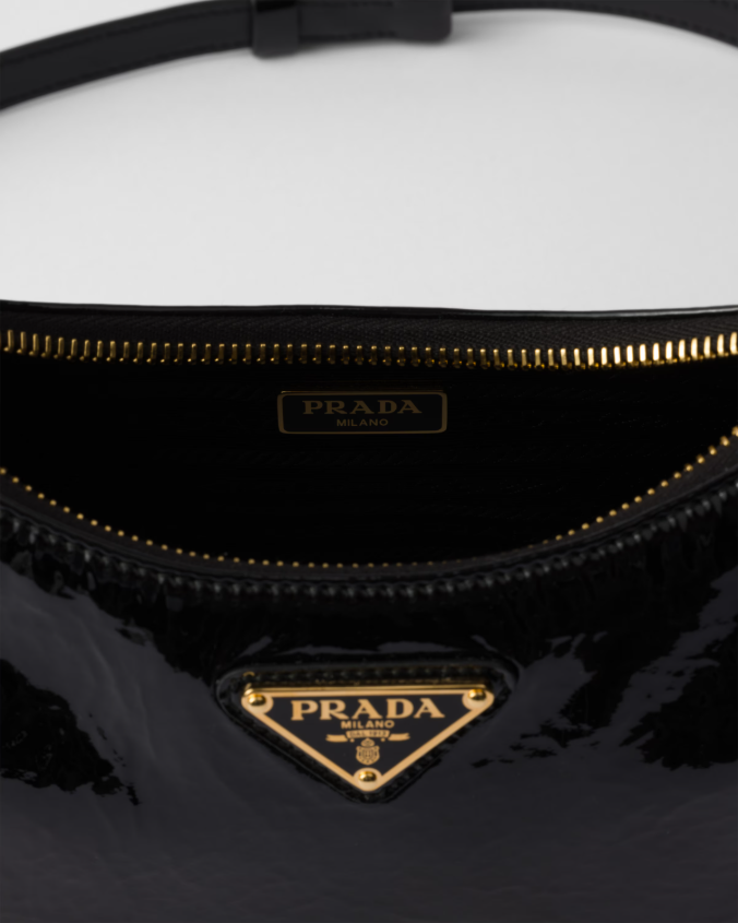 Prada re-edition naplak patent leather mini-bag