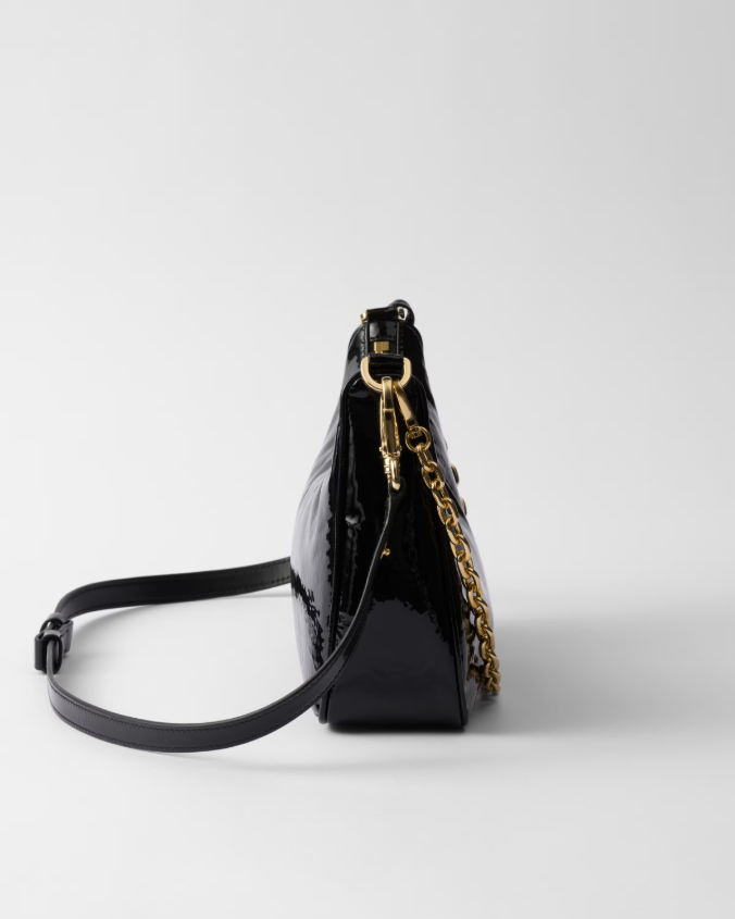 Prada re-edition naplak patent leather mini-bag