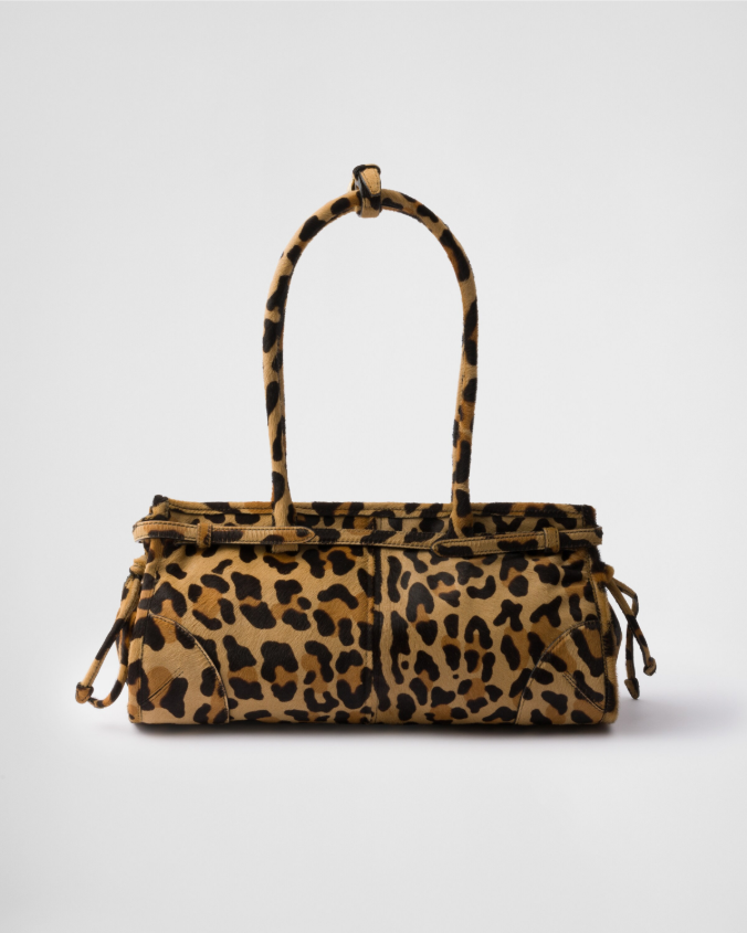 Medium printed leather handbag