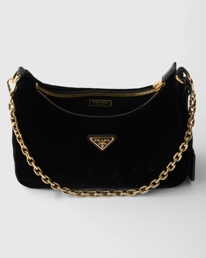 Prada re-edition velvet mini-bag