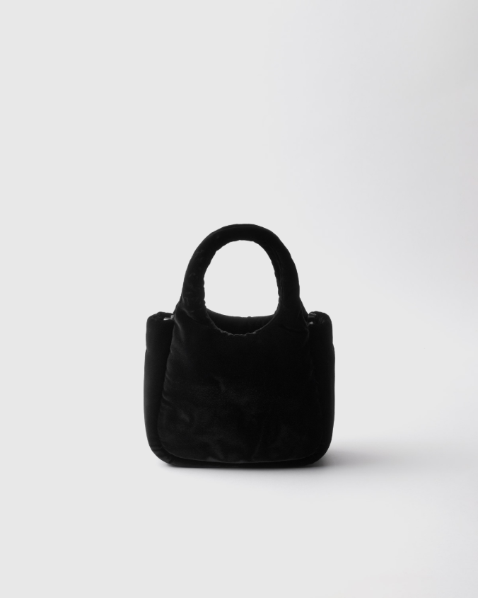 Padded velvet mini handbag