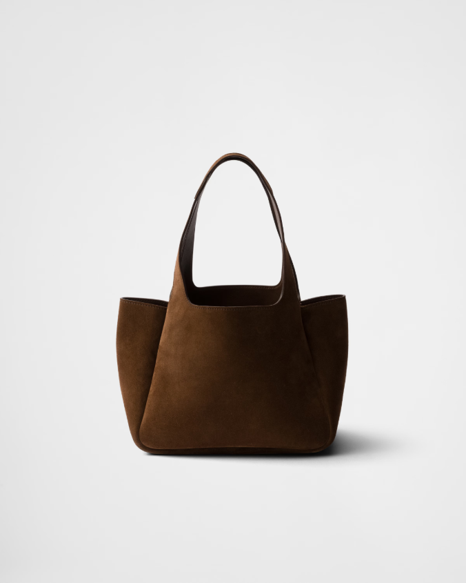 Mini suede shopping bag