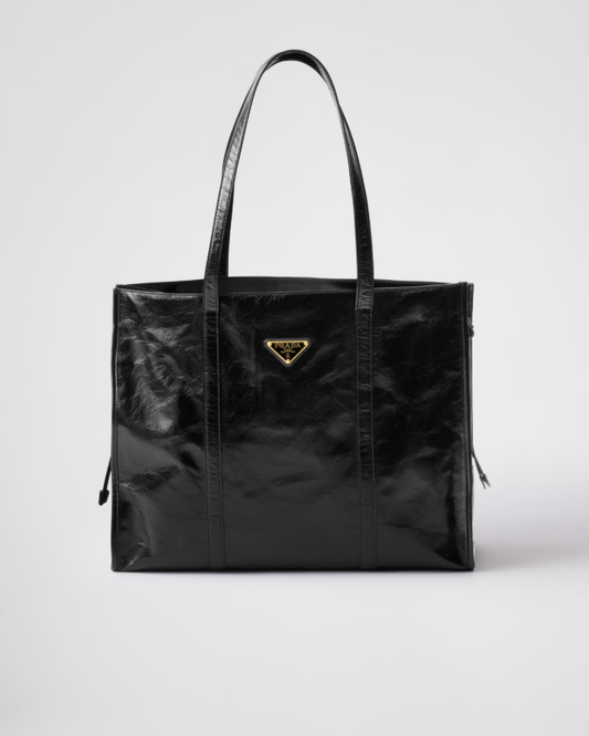 Large leather tote bag