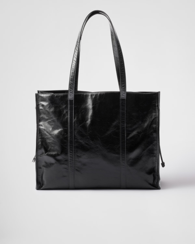 Large leather tote bag