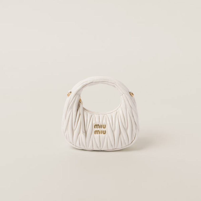 Wander matelassé nappa leather hobo mini-bag