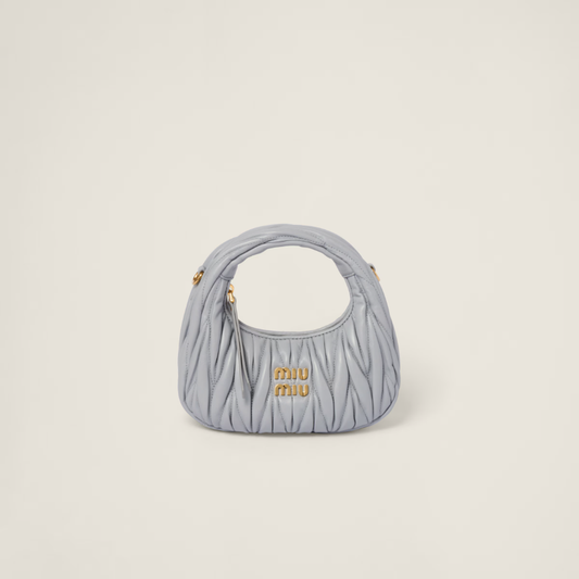 Wander matelassé nappa leather hobo mini-bag