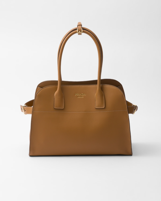 Medium leather tote bag