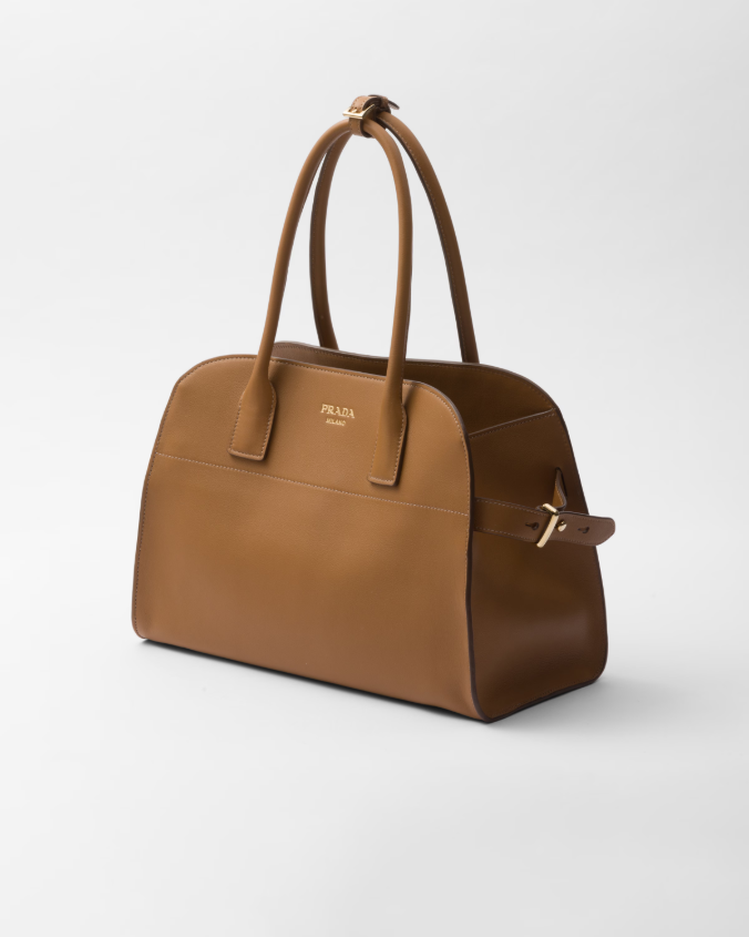 Medium leather tote bag