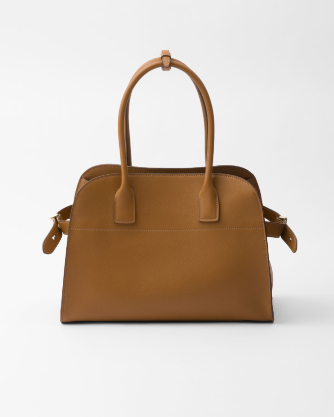 Medium leather tote bag