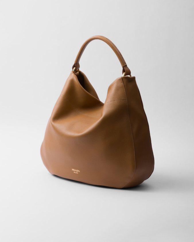 Large leather shoulder bag