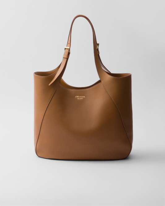 Large leather tote bag