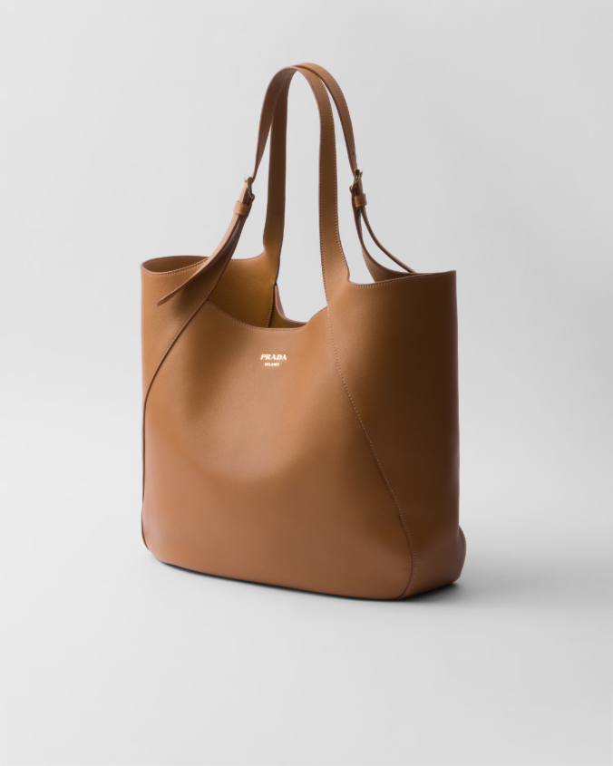 Large leather tote bag