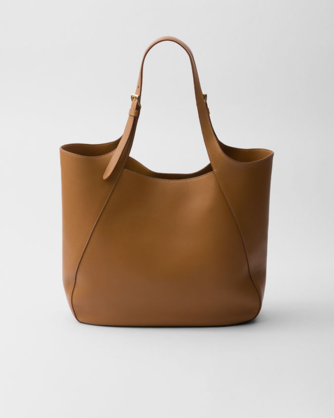 Large leather tote bag