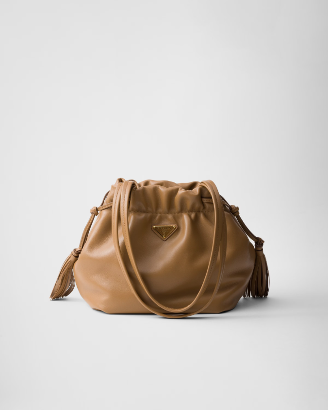 Nappa leather shoulder bag