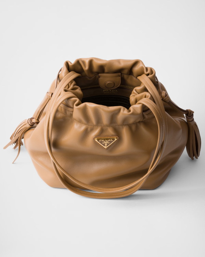 Nappa leather shoulder bag