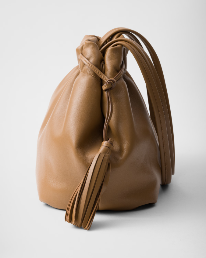 Nappa leather shoulder bag