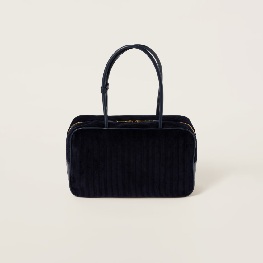 Beau corduroy top-handle bag