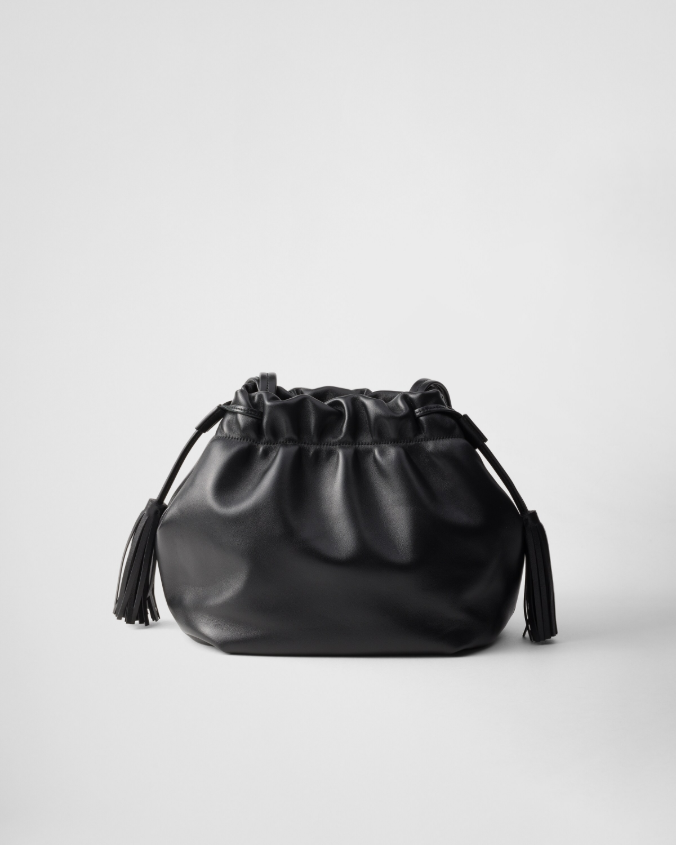 Nappa leather shoulder bag