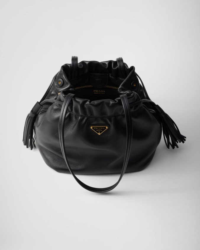 Nappa leather shoulder bag