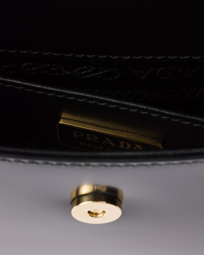 Prada cleo ayers and brushed leather flap bag