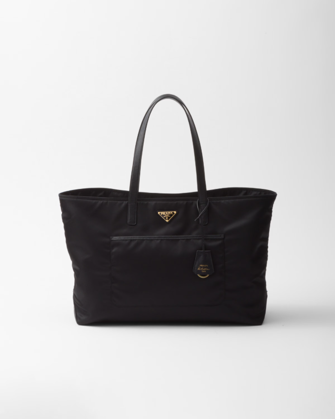 Prada re-edition 1978 large re-nylon and saffiano leather tote bag