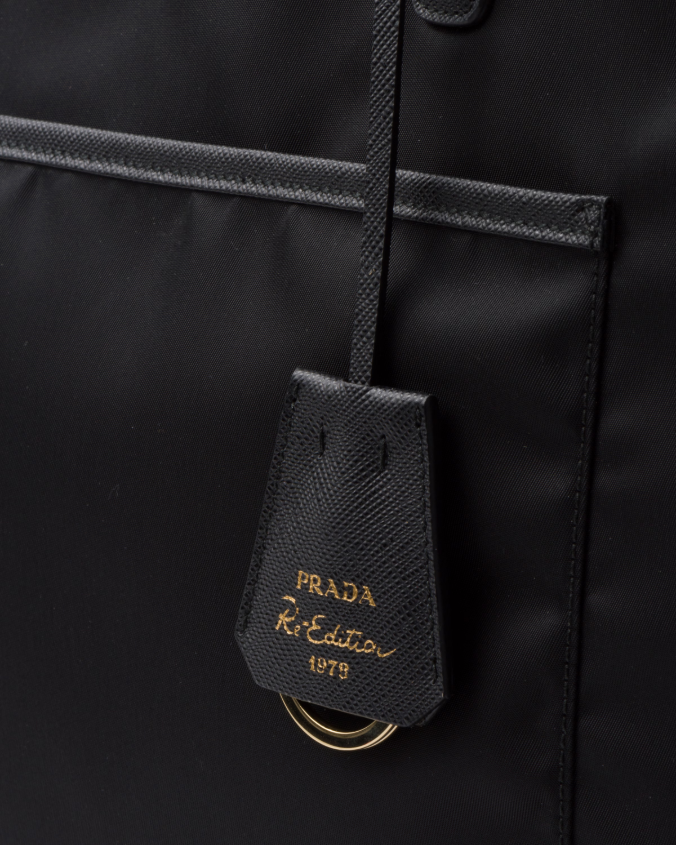 Prada re-edition 1978 large re-nylon and saffiano leather tote bag