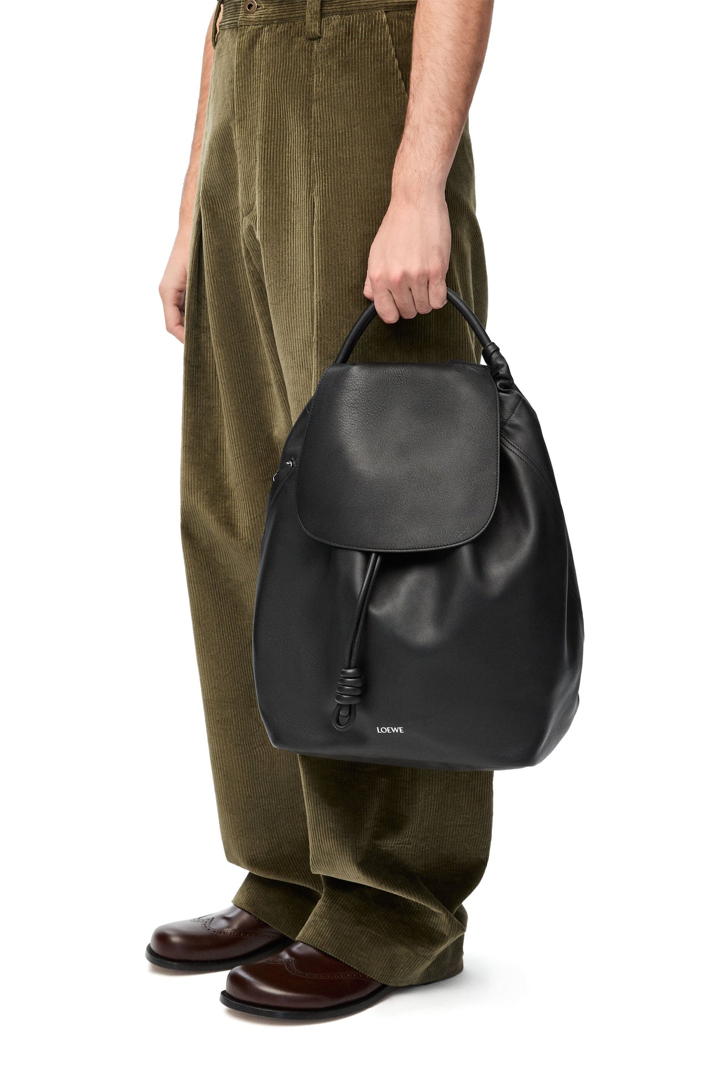 Flamenco backpack in shiny supple calfskin