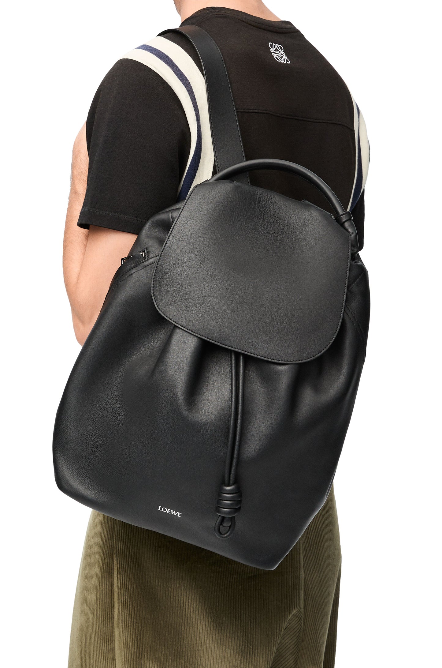 Flamenco backpack in shiny supple calfskin