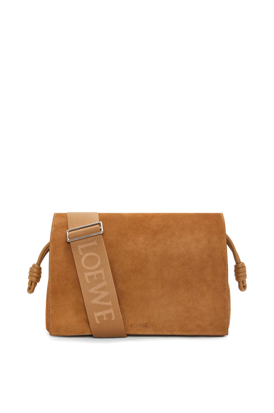 Flamenco satchel in suede calfskin