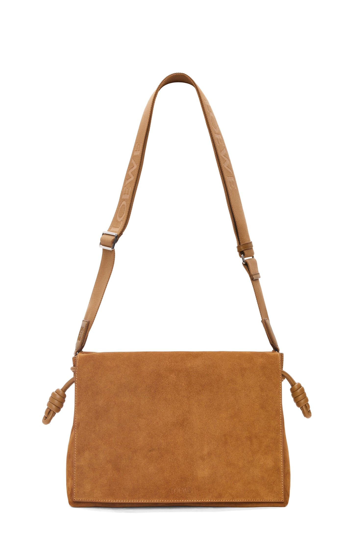 Flamenco satchel in suede calfskin