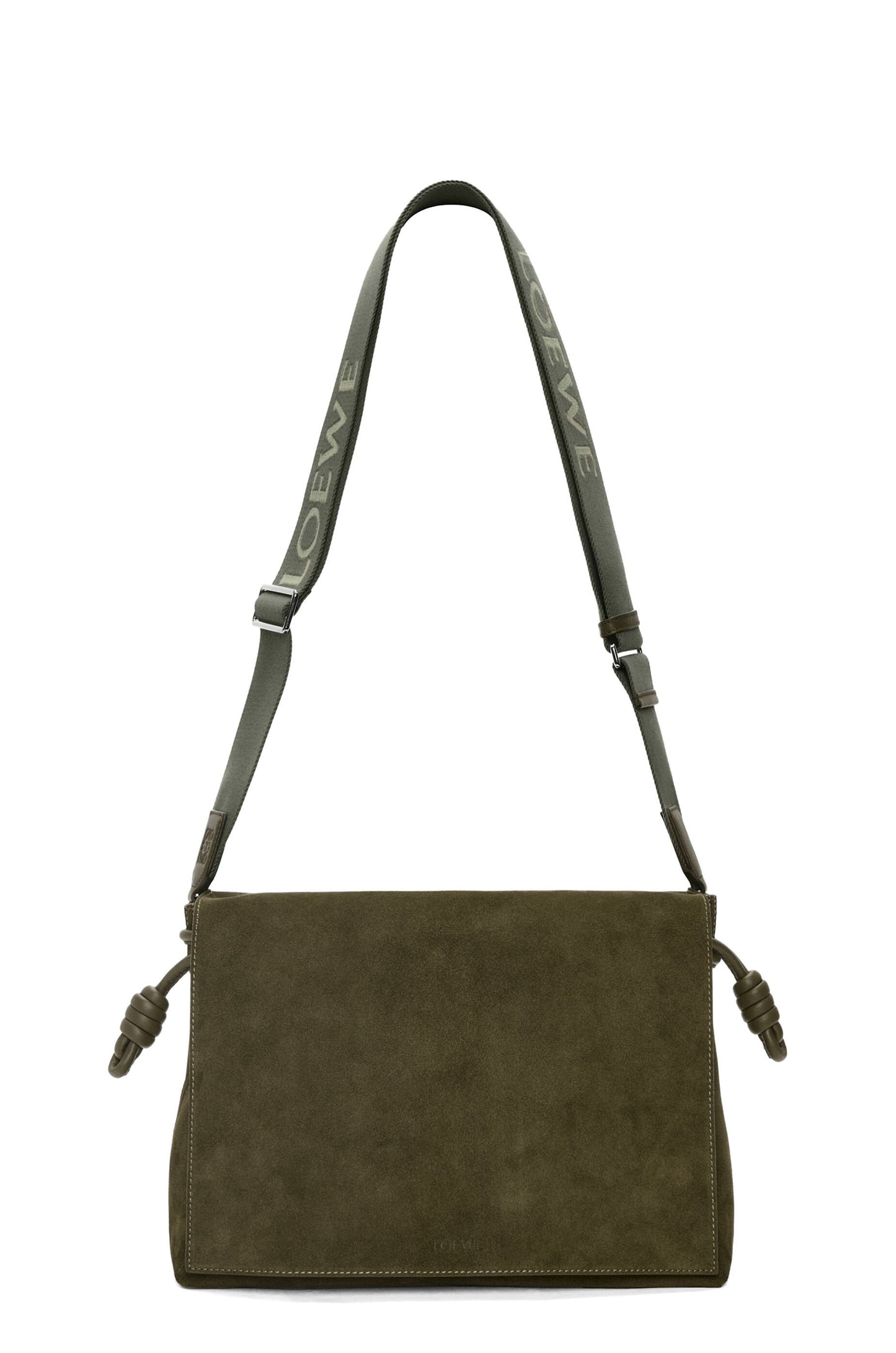 Flamenco satchel in suede calfskin