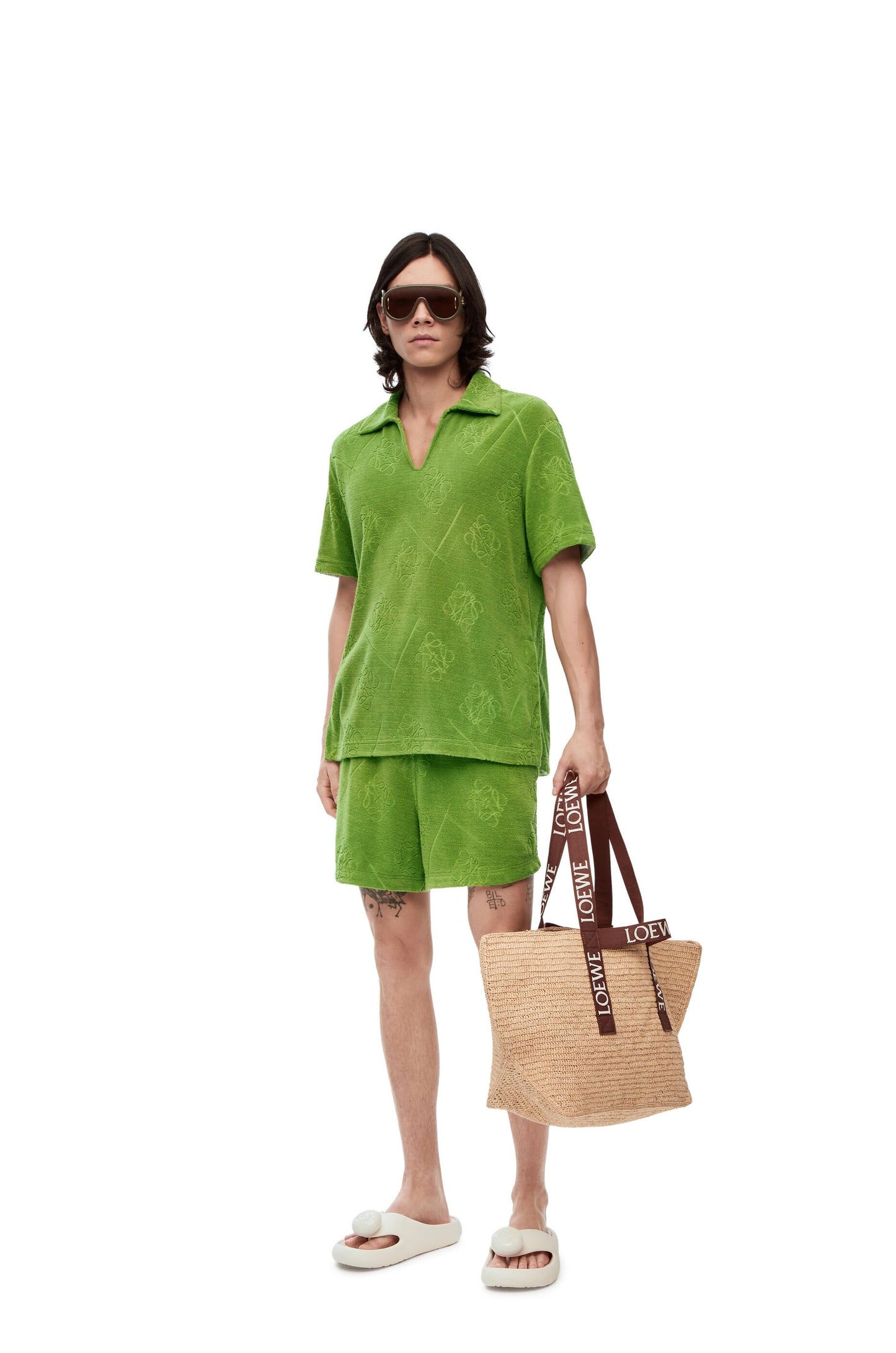 Fold Shopper in raffia