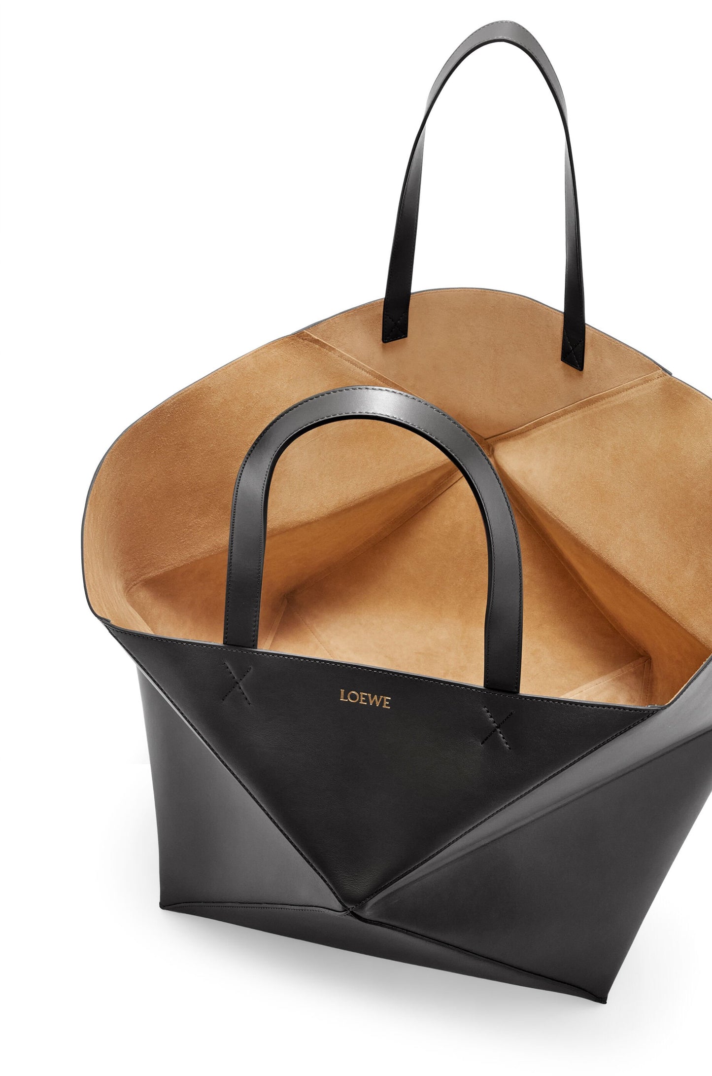 XXL Puzzle Fold Tote in shiny calfskin - Hall Of Brand