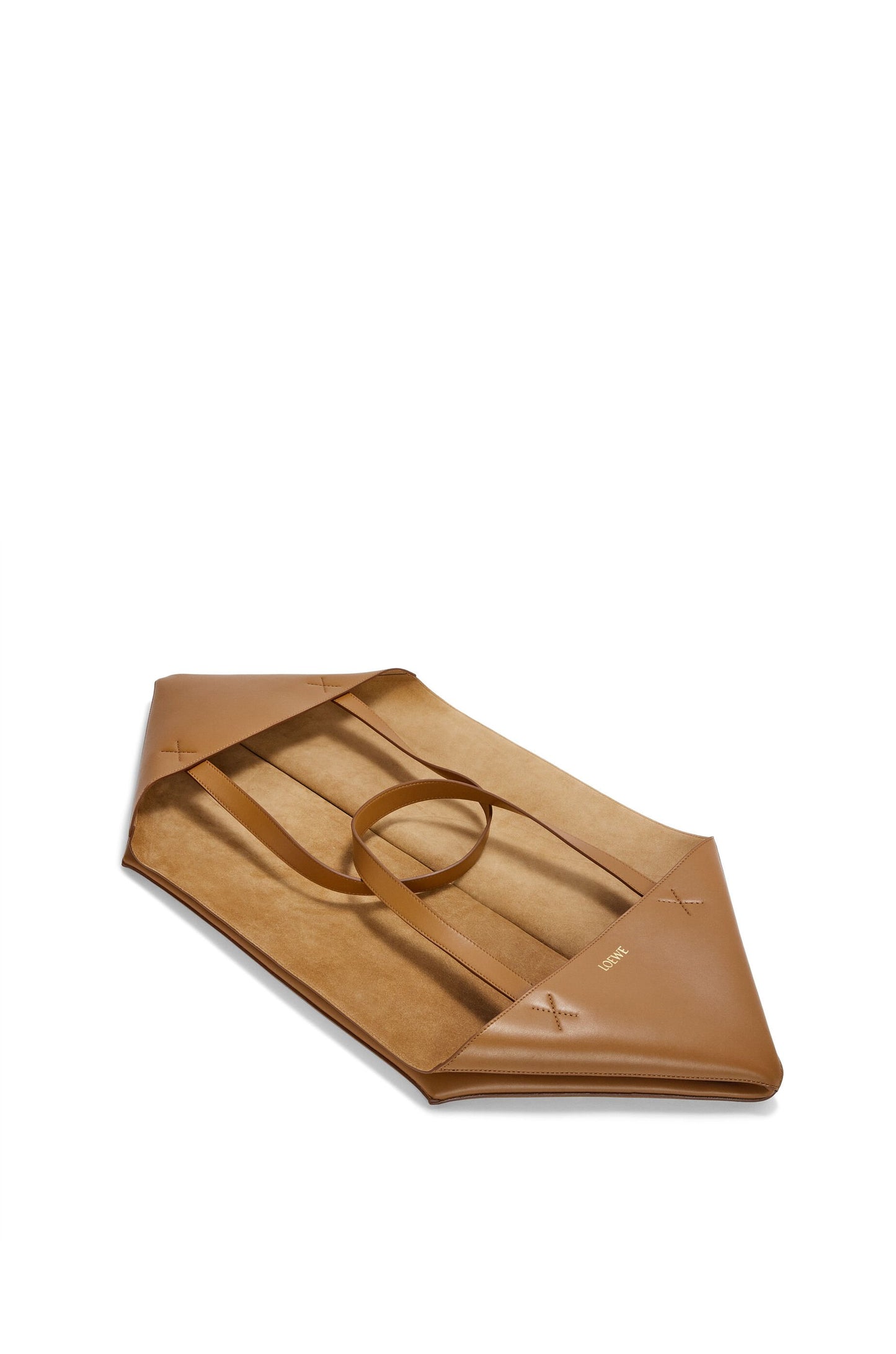 XXL Puzzle Fold Tote in shiny calfskin