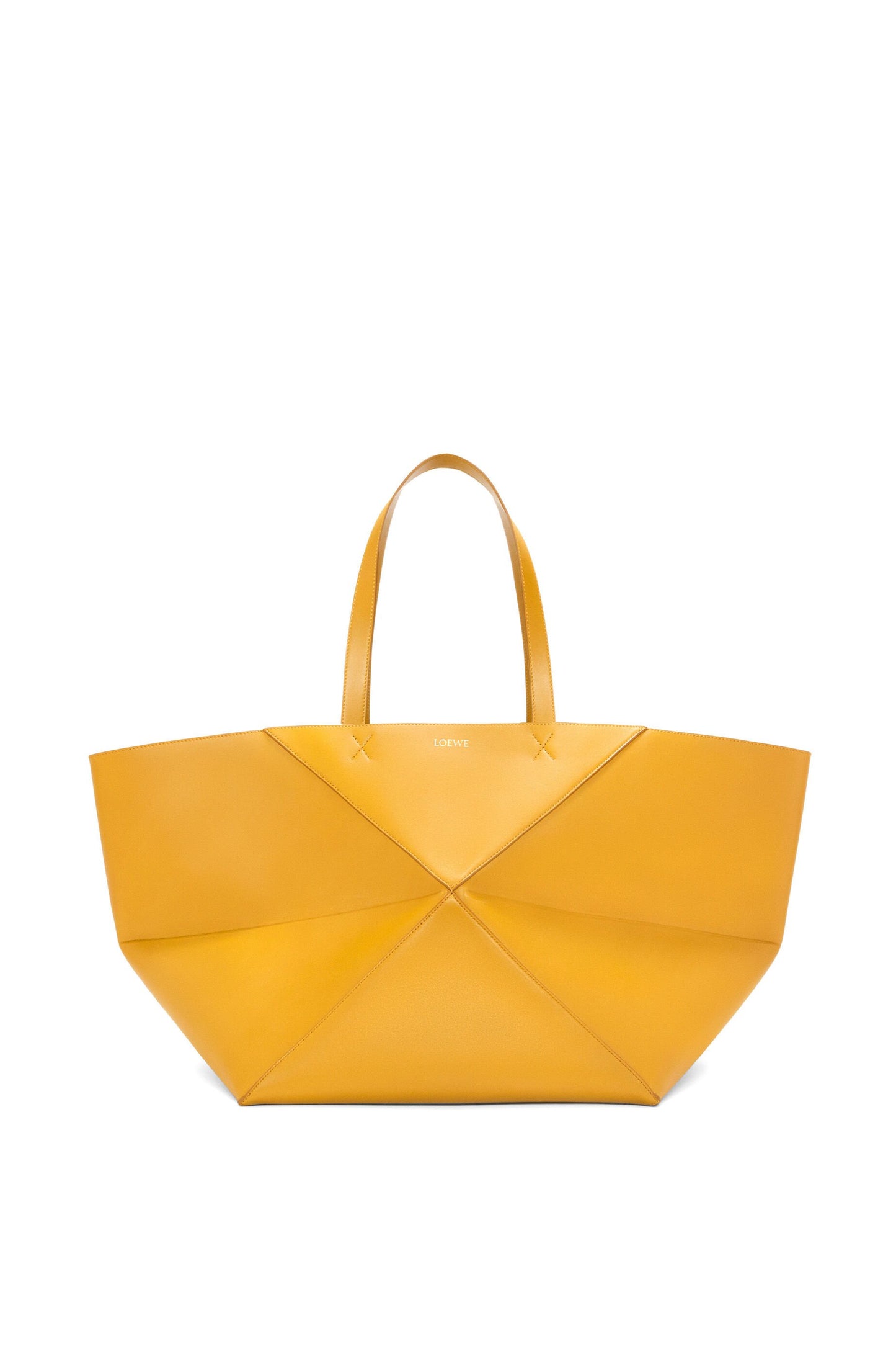 XXL Puzzle Fold Tote in shiny calfskin