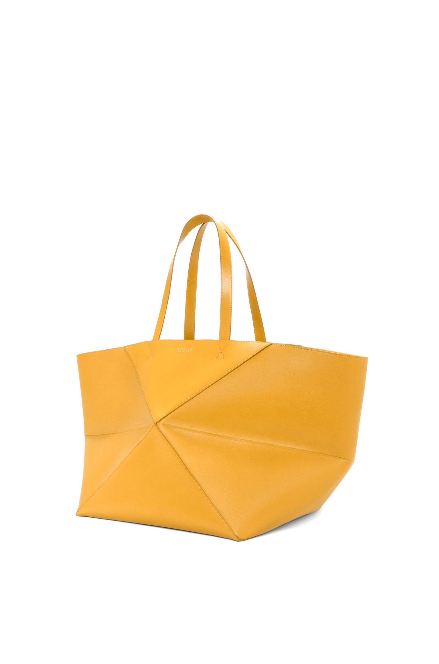 XXL Puzzle Fold Tote in shiny calfskin