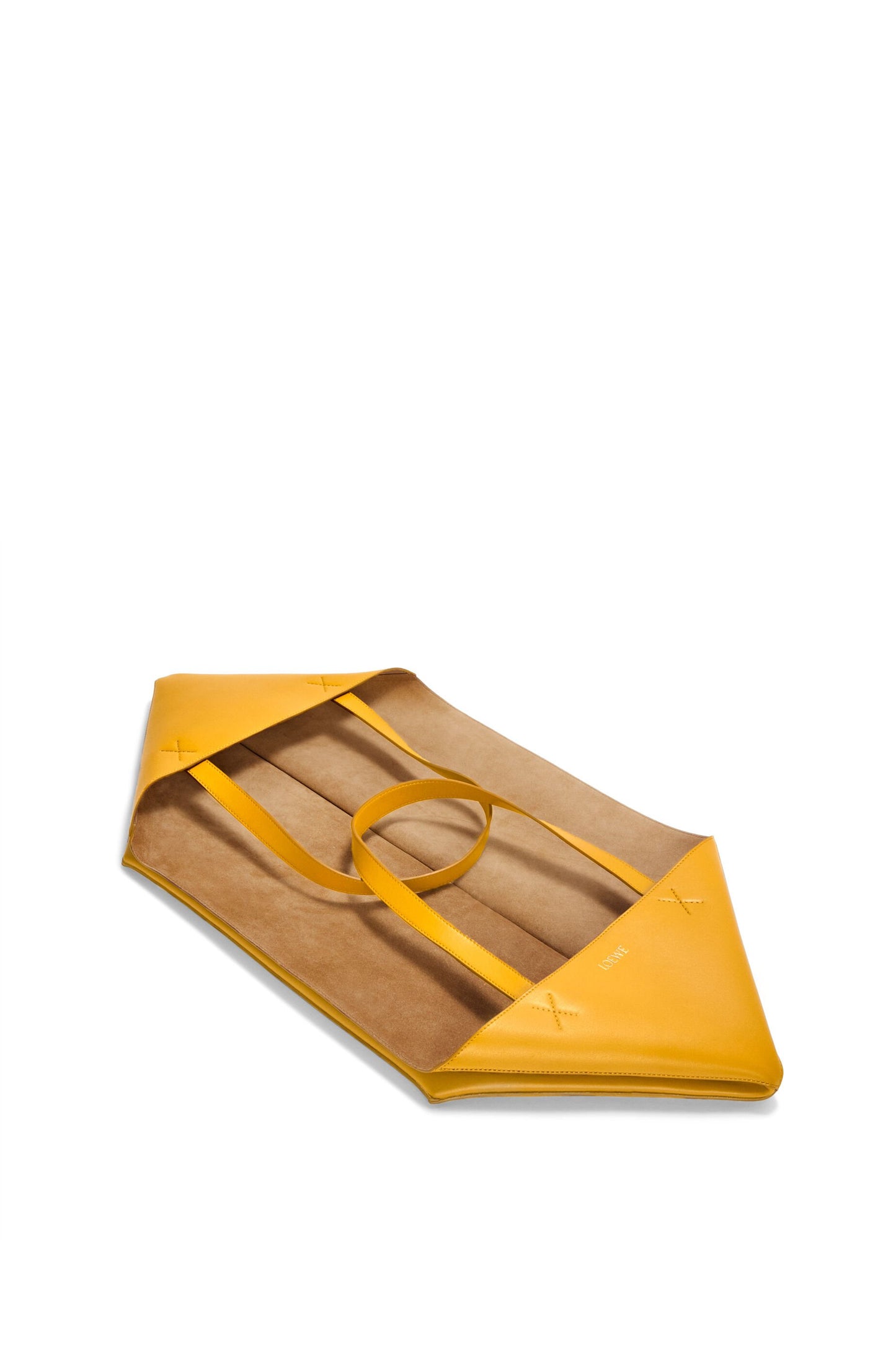 XXL Puzzle Fold Tote in shiny calfskin