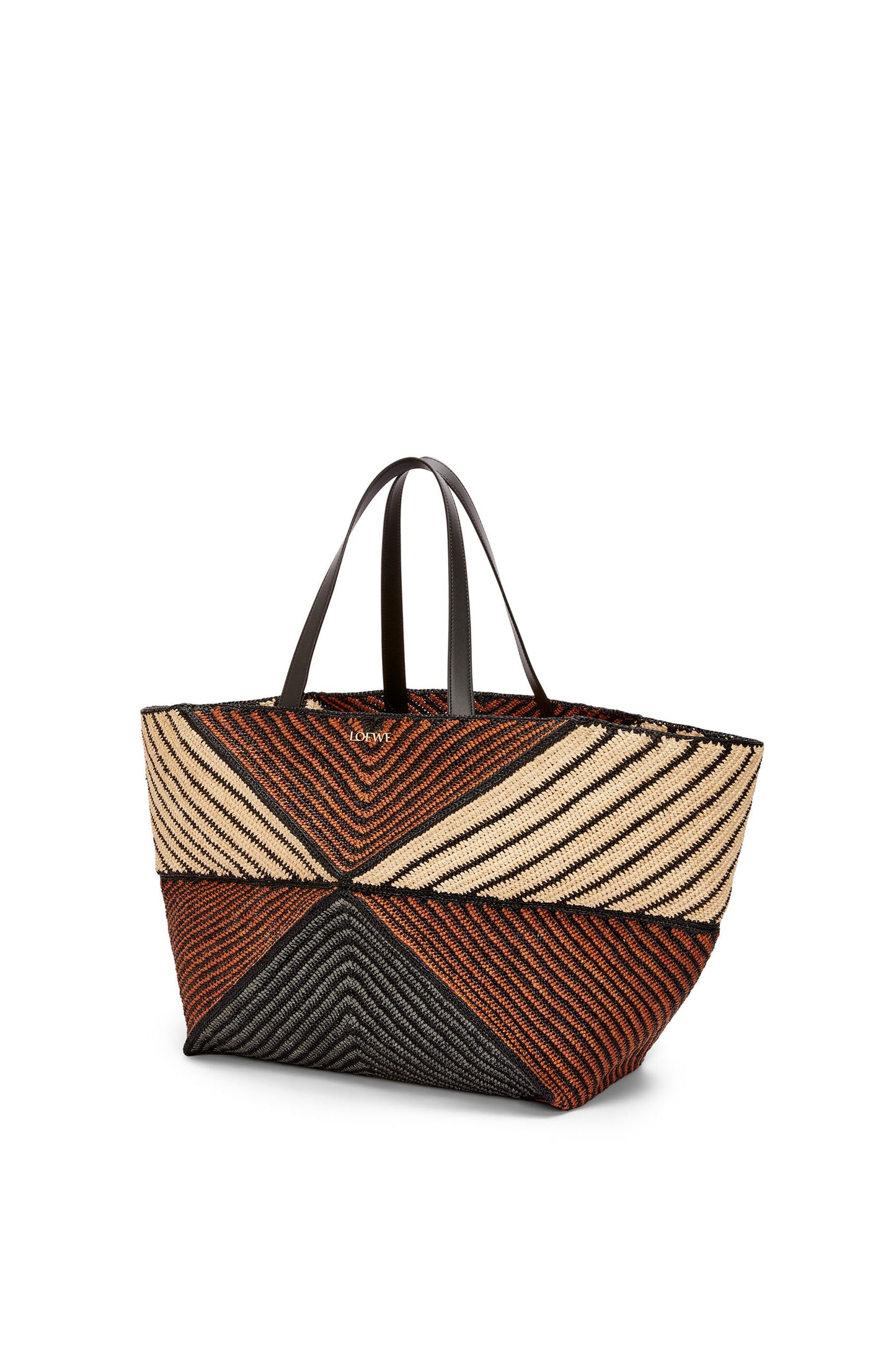 XXL Puzzle Fold Tote in raffia - Hall Of Brand