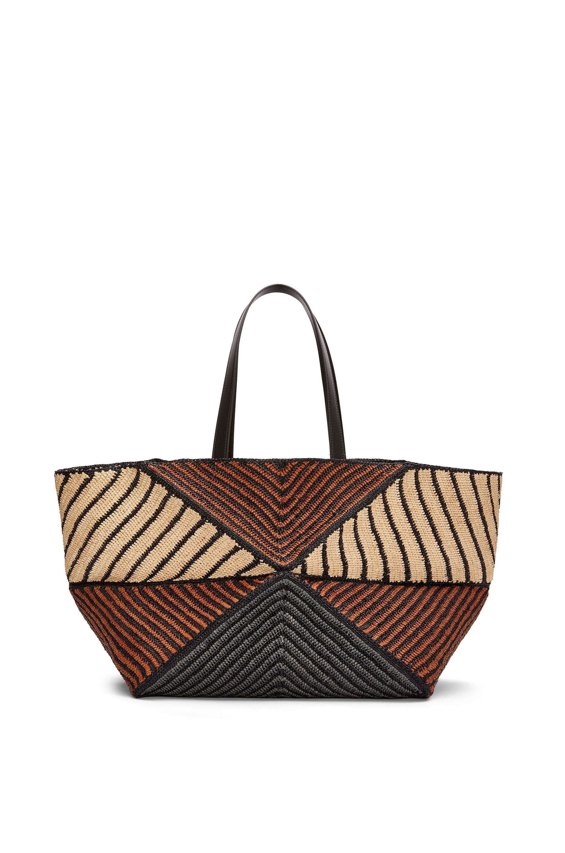 XXL Puzzle Fold Tote in raffia - Hall Of Brand