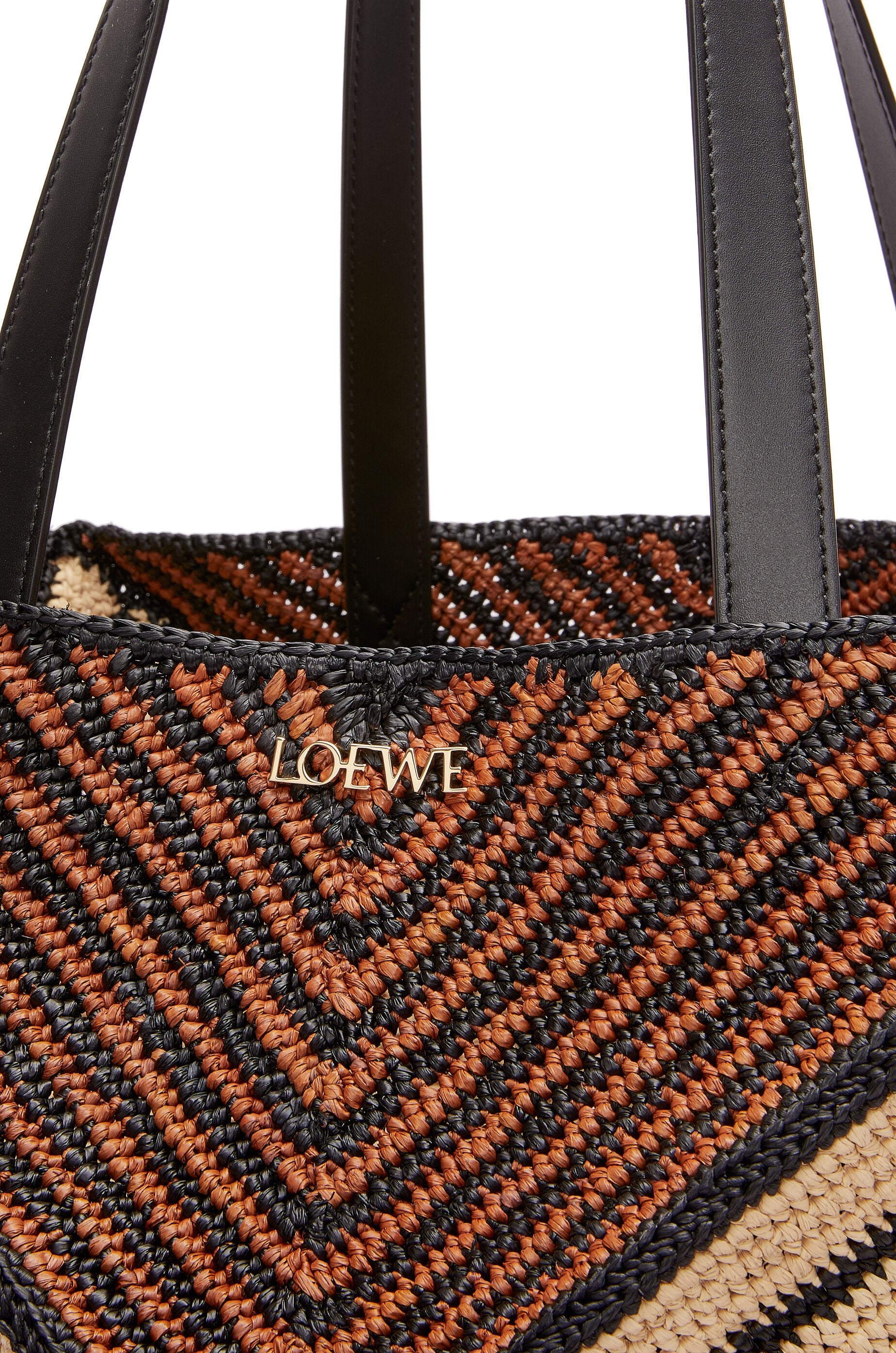 XXL Puzzle Fold Tote in raffia - Hall Of Brand