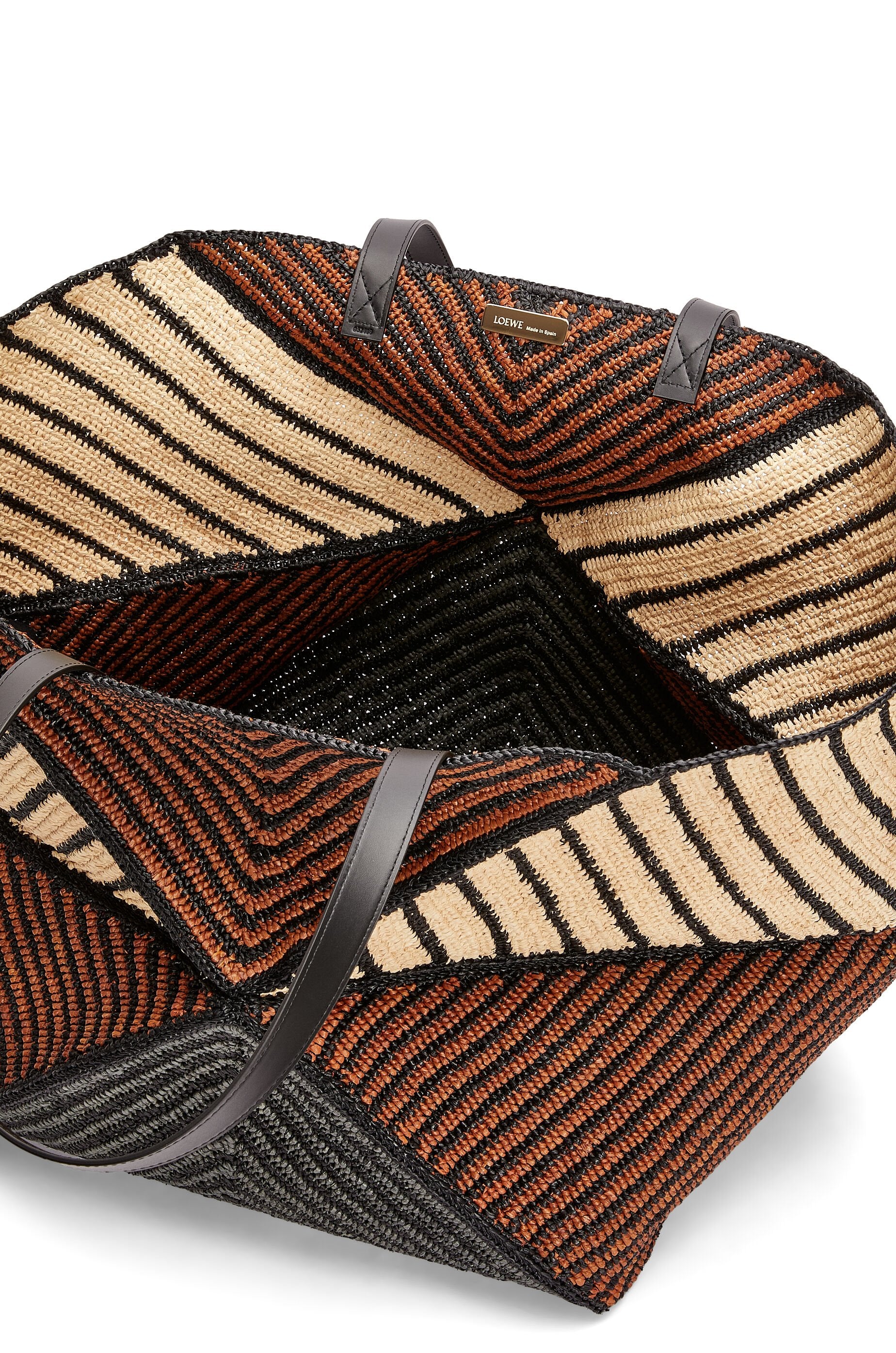 XXL Puzzle Fold Tote in raffia - Hall Of Brand