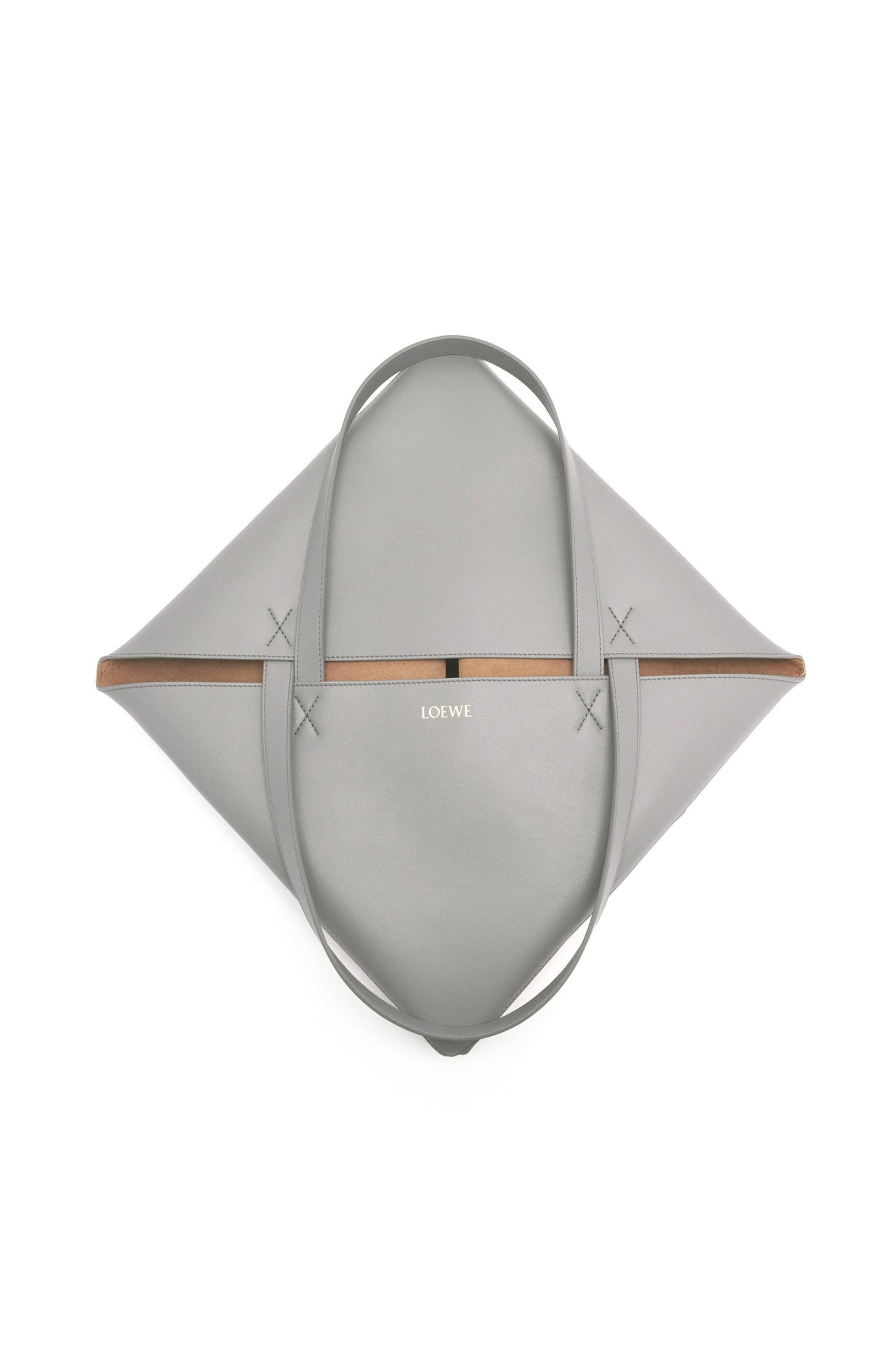 XL Puzzle Fold Tote in shiny calfskin