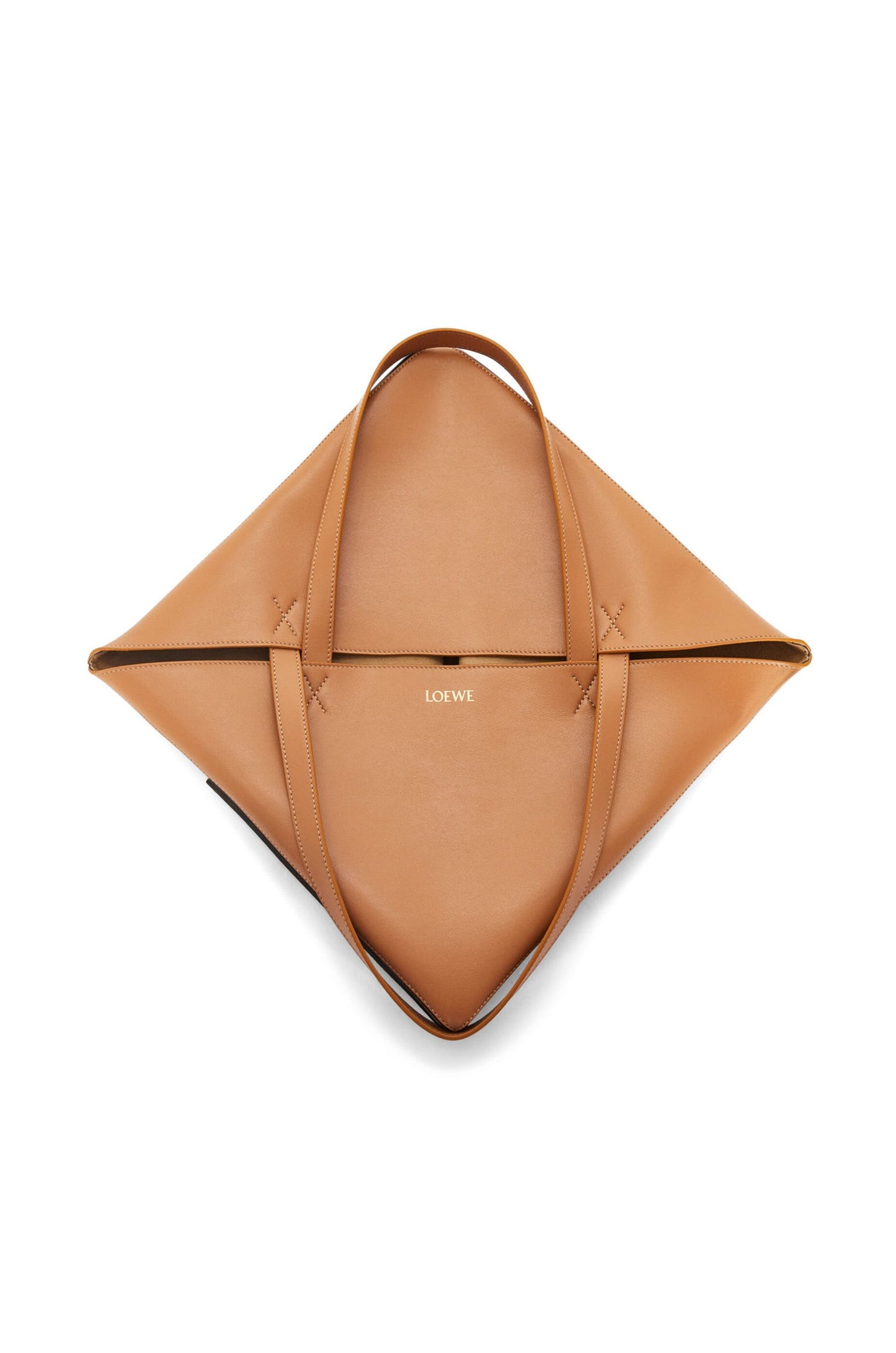 XL Puzzle Fold Tote in shiny calfskin